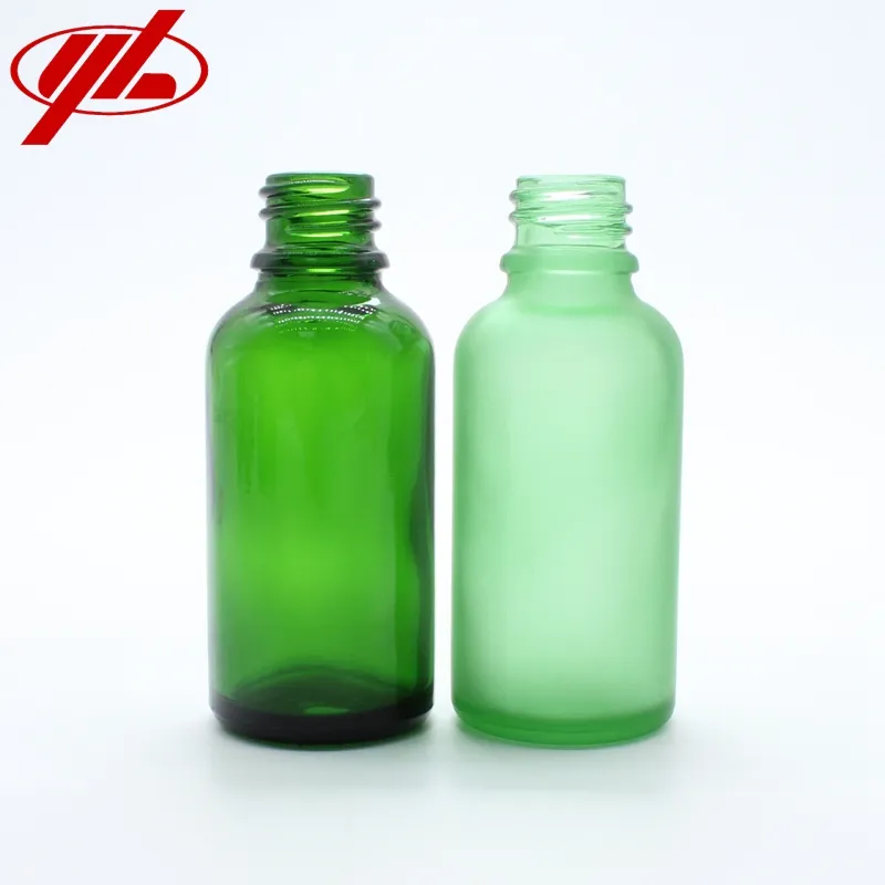 Green Glass Dropper Bottle 2