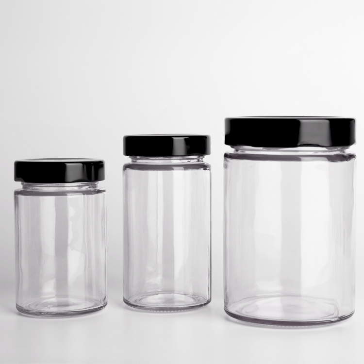 Versatile Customizable 500ml 750ml Round Glass Jars for Honey &amp; Spices