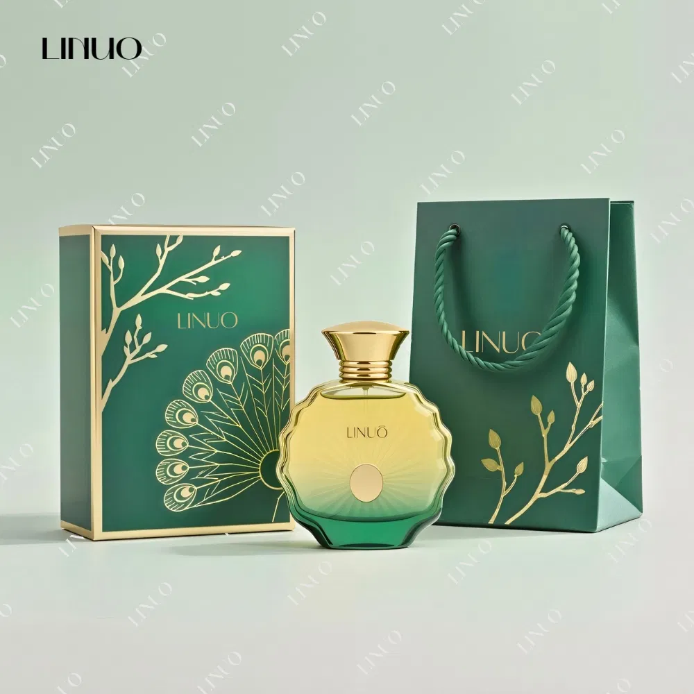 30ml 50ml 100ml Square Cylinder Rectangle Unique Shape Green Glass Perfume Bottles Hot Stamping Eco-Friendly Customizable Bulk Order Luxury Design Premium