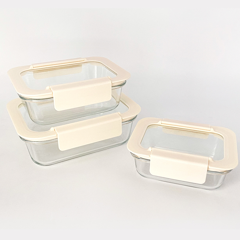 Durable 1040ml Airtight Glass Food Storage with Tempered Glass Lid