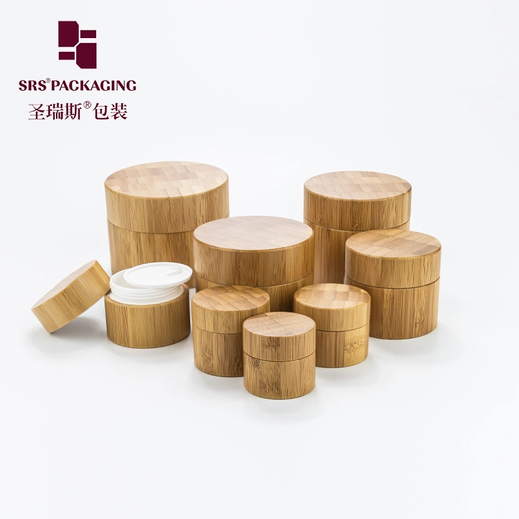 Bamboo 15ml 30ml 50ml Packaging Cream Serum PET lotion Airless Cosmetic Amber Glass pump Inner plastic Dropper roll on roller Essential Oil Perfume Spray Bottle