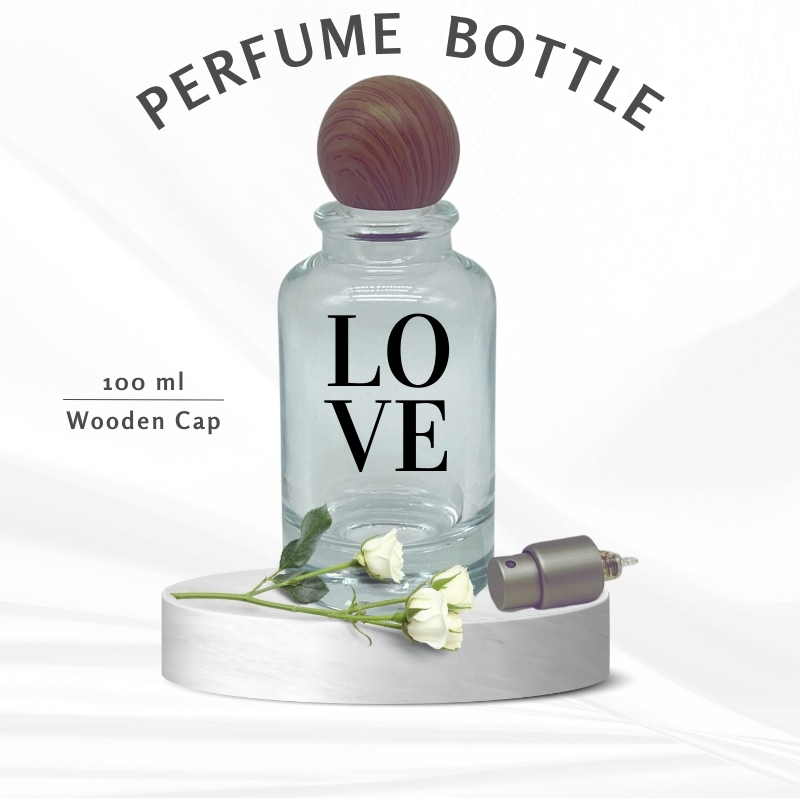 Matte Black Glass Perfume Bottle with Custom Logo Printing Empty &amp; Refillable