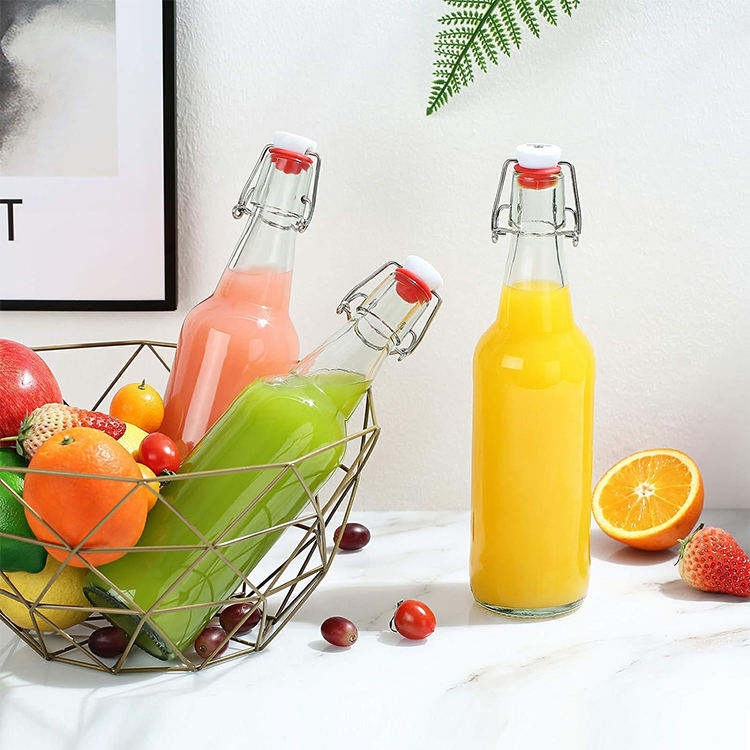 330ml 11oz 500ml 32oz Packaging to Beer Bottle 18oz Glass Swing Top Wine Bottle 500ml Cheap Empty Swing for Juice