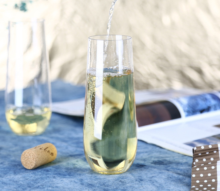 Reuseable 7oz Tritan Champagne Glass Plastic Wine Cups