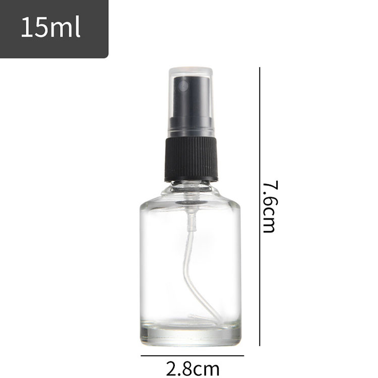 Free Sample Wholesale 30ml 50ml 100ml Clear Square Custom Spray Refillable Luxury Empty Glass