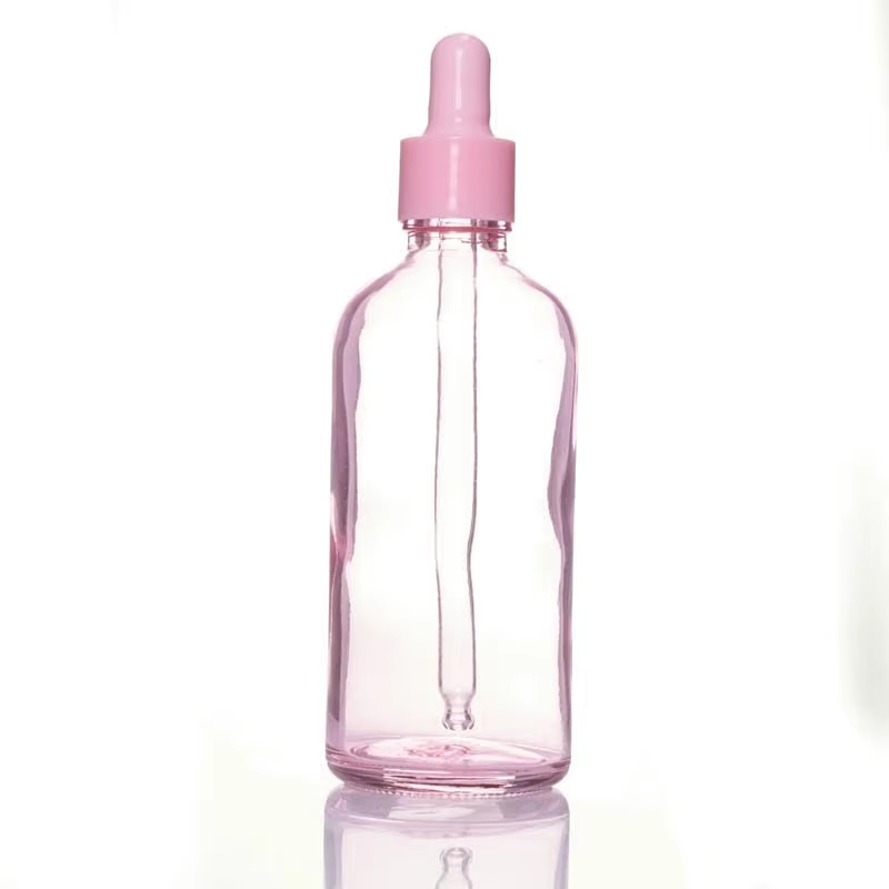Empty 5ml 10ml 15ml 20ml 30ml 50ml 100ml Pink Colored Glass Droppers Essential Oil Bottles