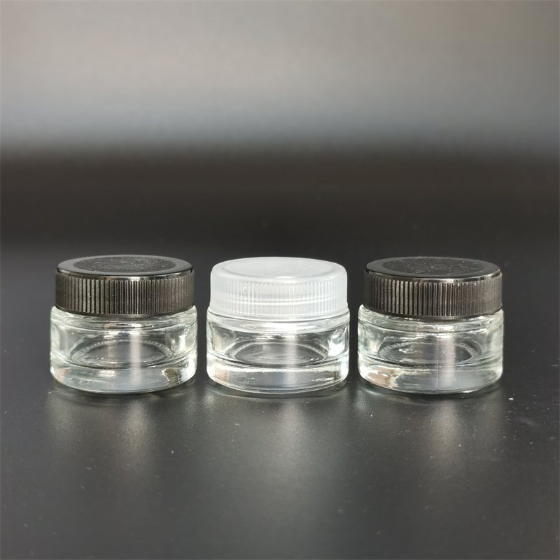 5ml 7ml 10ml Round Shape Reusable Mini Glass Jar Small Slick Container Glass Bottle