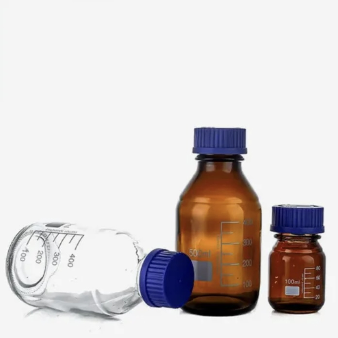 Premium Glass Reagent Bottle for Safe Storage and Precision Measurement