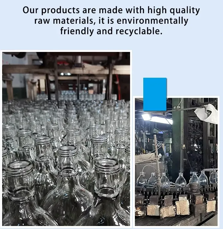 High Quality Clear Round Glass Milk Bottle with Metal Screw Cap