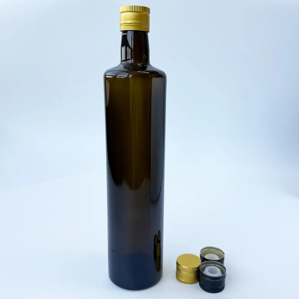750ml Antique Green Color Glass Bottle Dorica Olive Oil Glass Bottle with Screw Cap