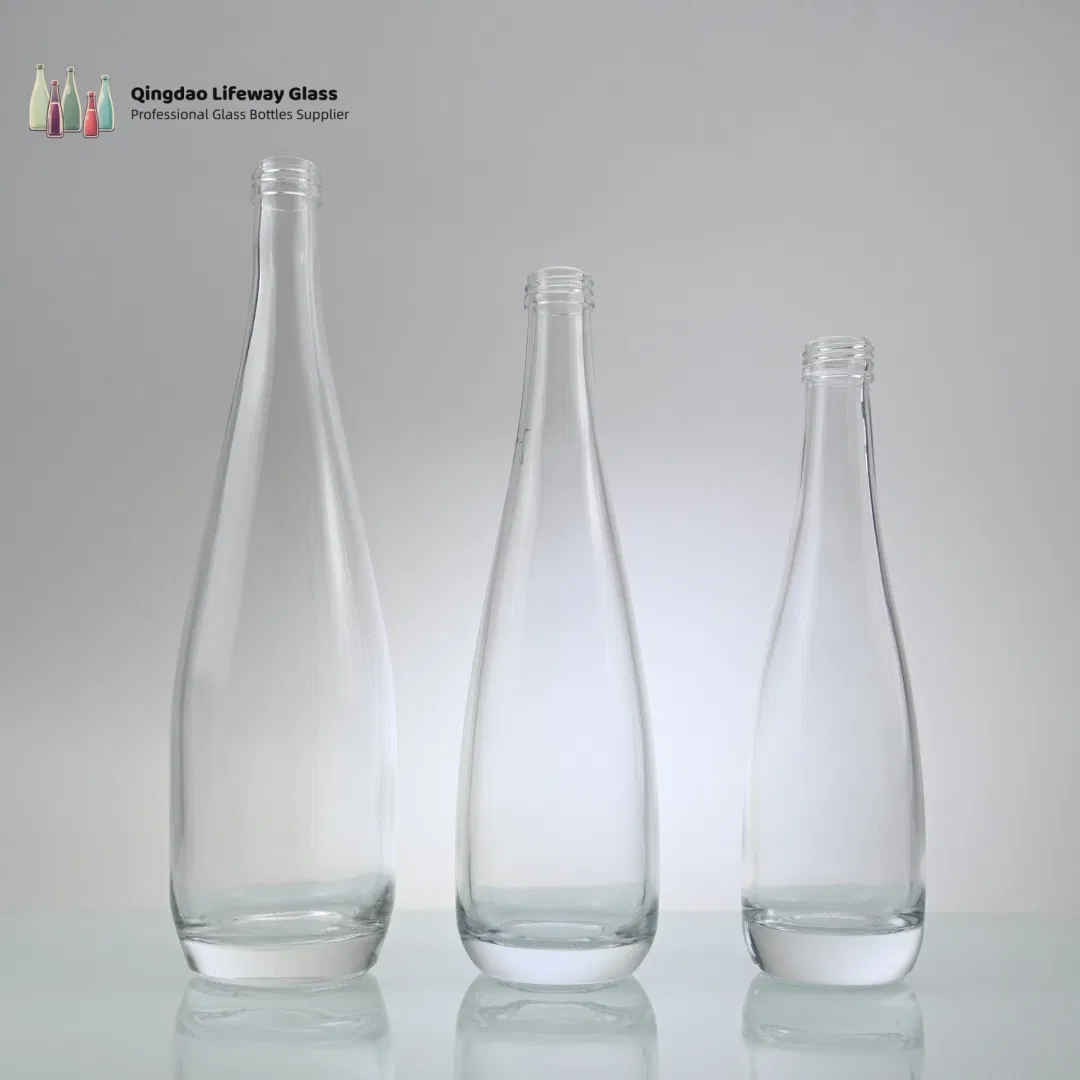 500ml Clear Beverage Class Bottle Round Fruit Wine Juice Bottles Kitchen Sealed Glass Flip Top Bottle with Swing Top