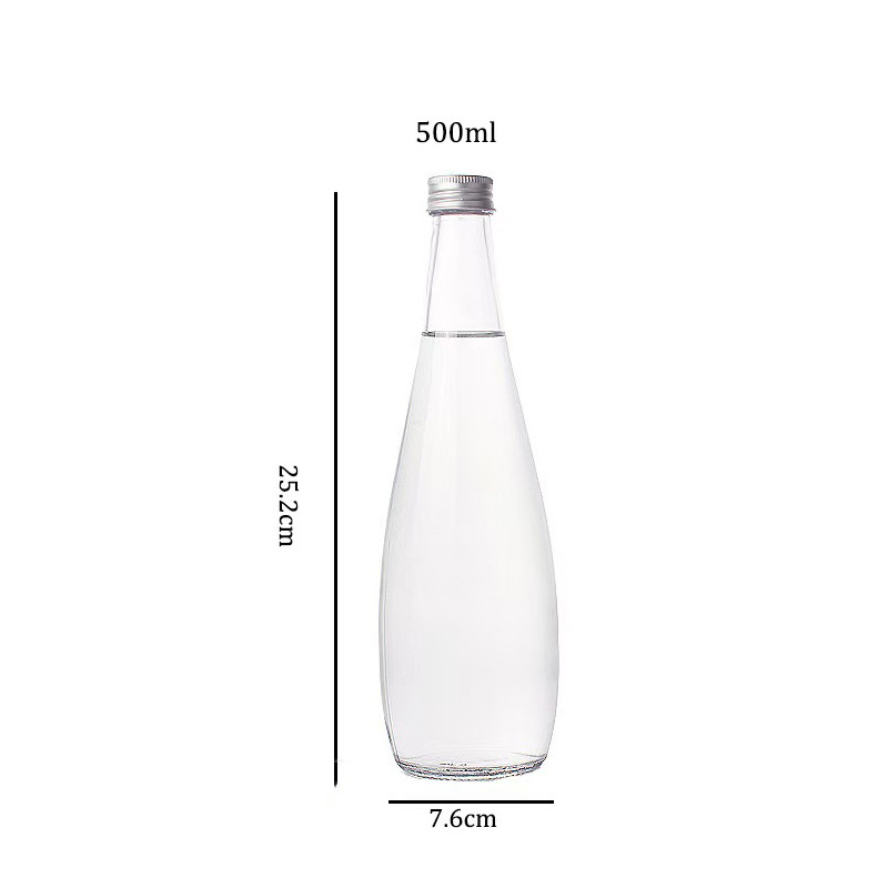 Wholesale Hot Sale Reusable Glass Drink Bottles 200ml-500ml with Screw Cap for Beverage Fruit Juice Water