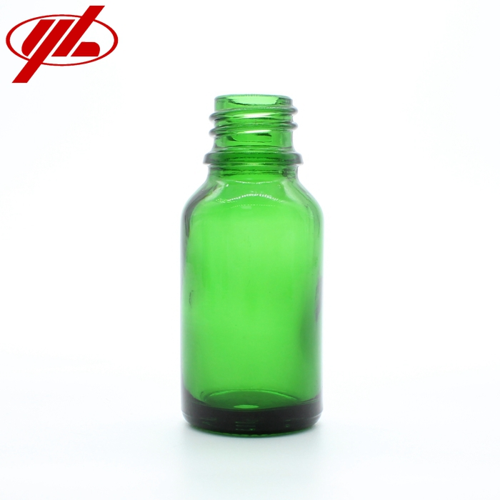 15ml Green Color Cosmetic Essential Oil Soda Lime Glass Bottle Packaging