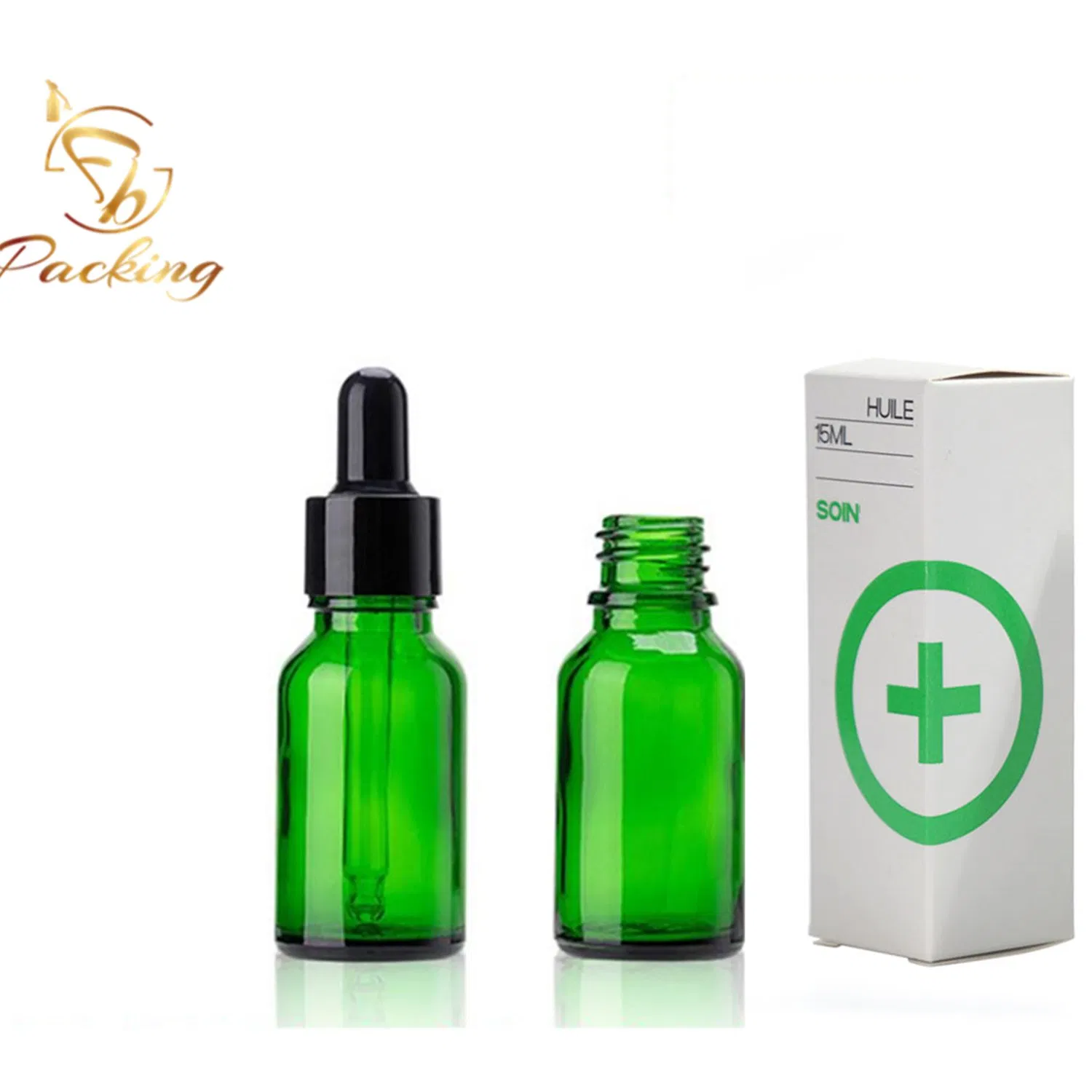 Custom Colored High Quality 15 Ml Dropper Bottles and Packaging with Logo Printing