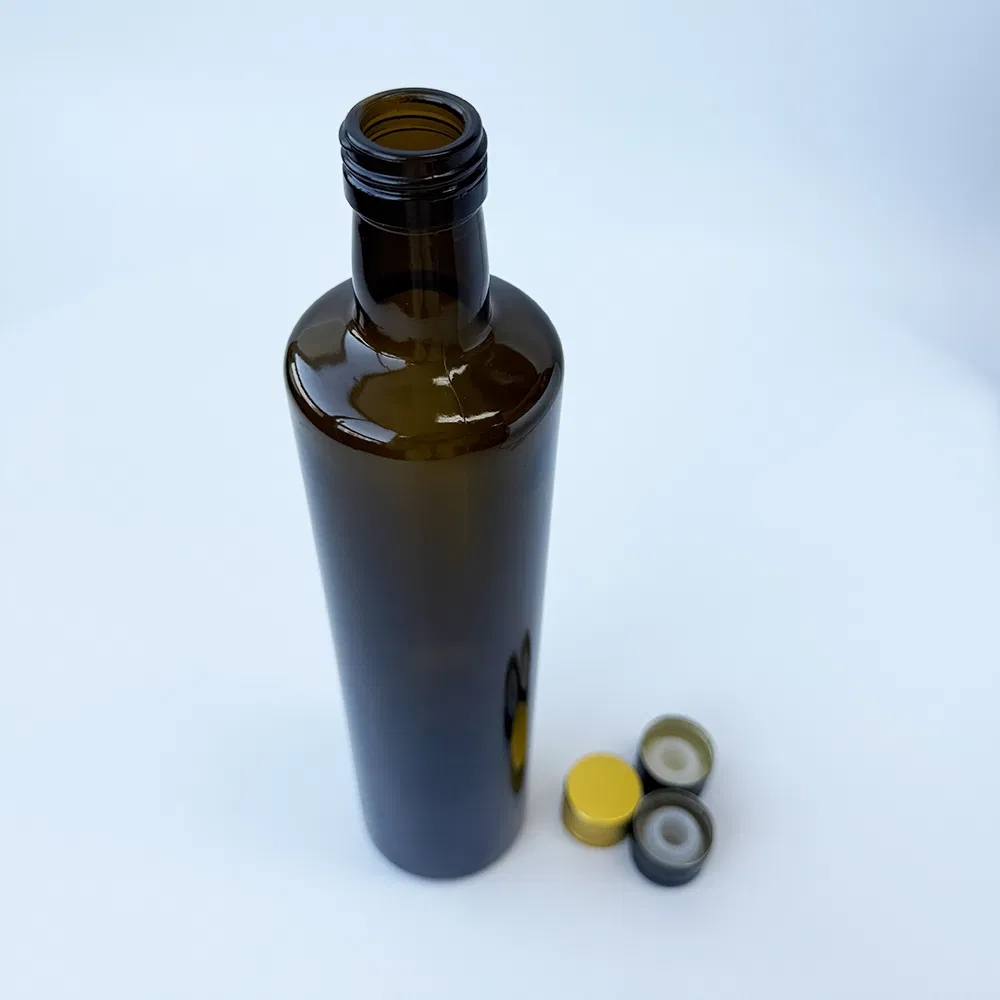 750ml Antique Green Color Glass Bottle Dorica Olive Oil Glass Bottle with Screw Cap