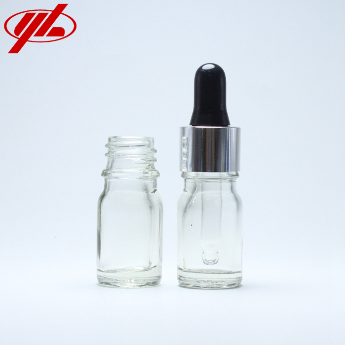 5ml Clear Cosmetic Essential Oil Dropper Glass Bottle Vial