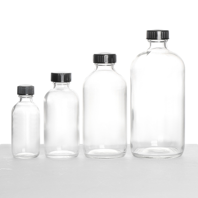 Fashion Brown Boston Lotion Botella De Vidrio Glass Boston Bottle