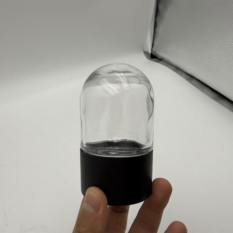 3.5 Gram Custom Candy Packaging Glass Can Food Grade Cookie Glass Bottle with Colorful Child Proof Smell Proof Plastic Cap