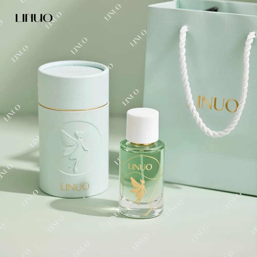 30ml 50ml 100ml Square Cylinder Rectangle Unique Shape Green Glass Perfume Bottles Hot Stamping Eco-Friendly Customizable Bulk Order Luxury Design Premium