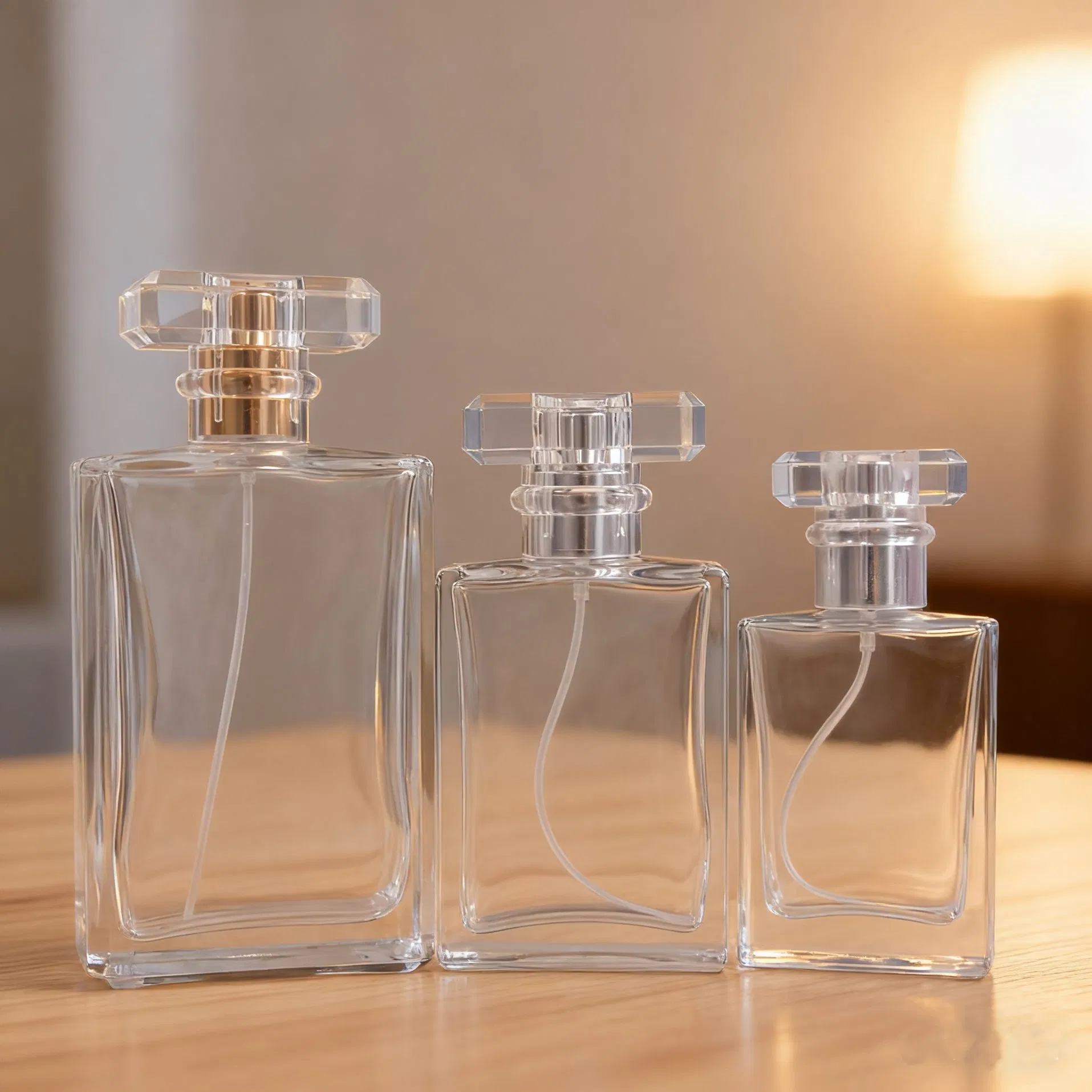 in Stock High-End Luxury Glass Empty Perfume Bottles 30ml 50ml 100ml Cosmetic Parfum Bottle