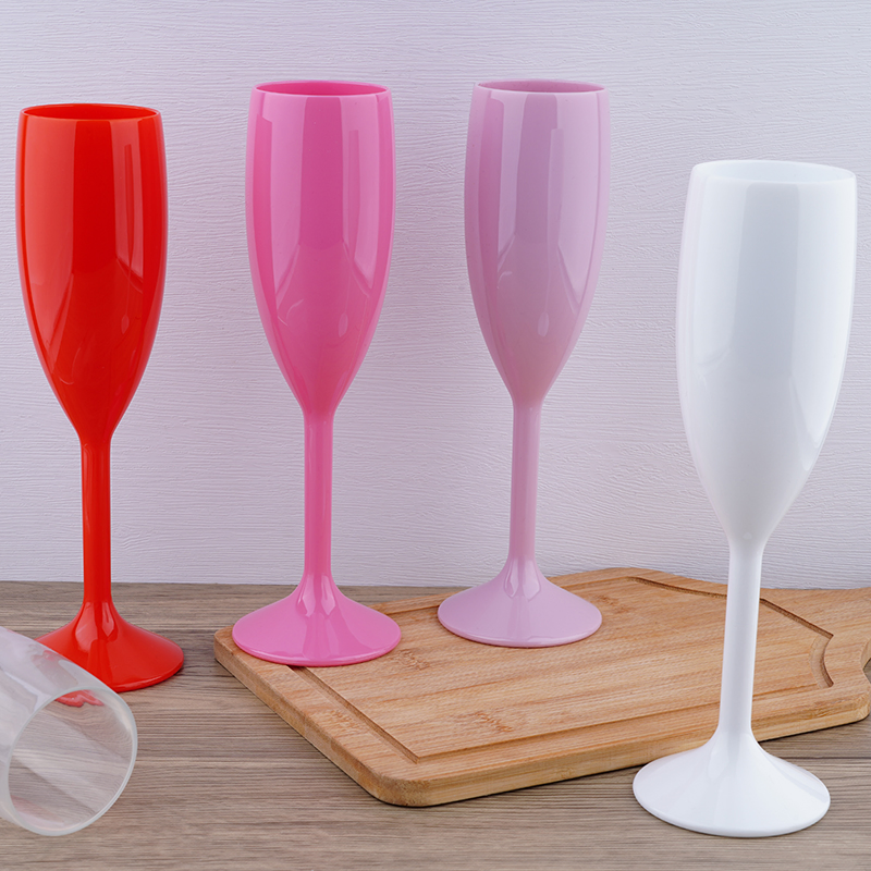 Food Grade FDA BPA Free Cheap Wholesale Plastic PC Acrylic Tritan as 170ml Champagne Cup Wine Cup