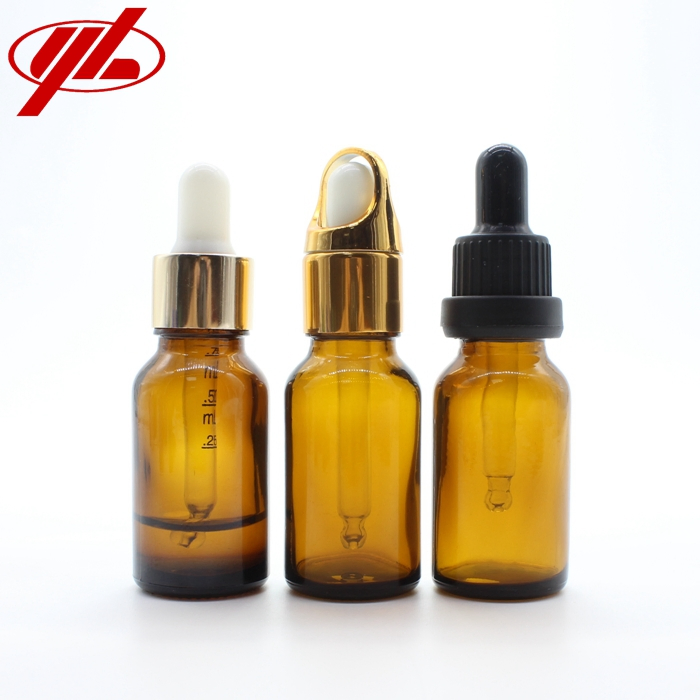 15ml Amber Glass Dropper Oil Essential Bottle with with 18mm Dropper Cap