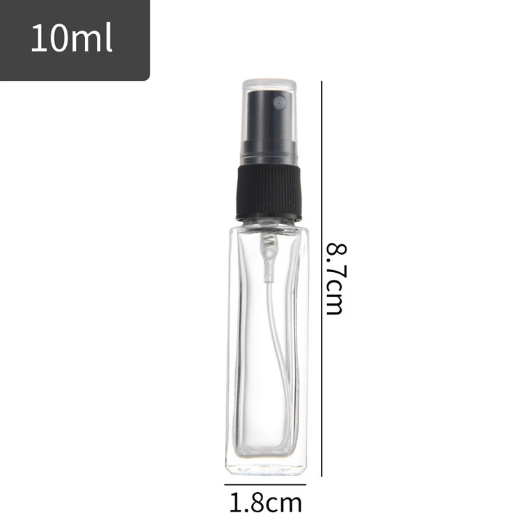 Free Sample Wholesale 30ml 50ml 100ml Clear Square Custom Spray Refillable Luxury Empty Glass