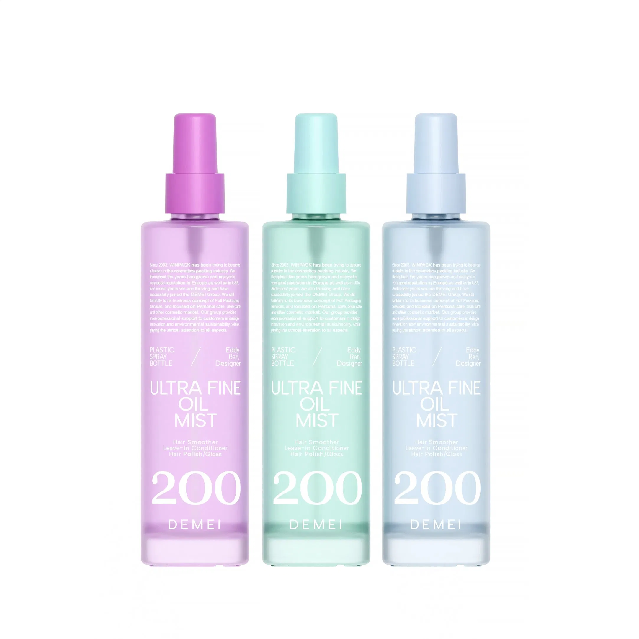 200ml 150ml 100ml 50ml 30ml Blue Pink Round Shoulder Glass Bottle with Lotion Pump/Sprayer Cosmetic Packaging Glass Bottles