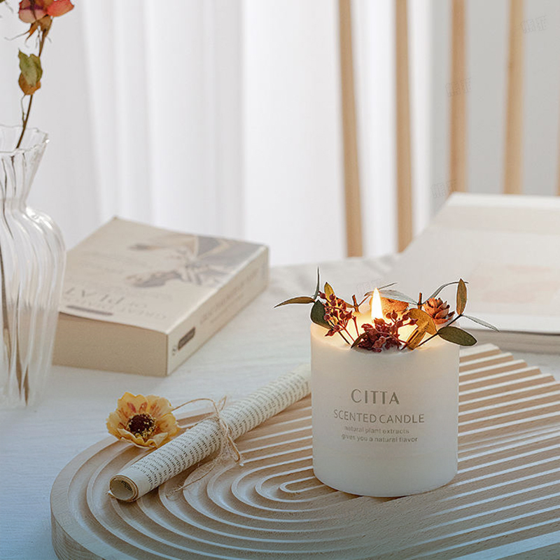 High Quality Frosted Glass Candle Container Clear Jars 200/240/250/300/350/400ml Color Frosted Glass Glass Jar for Fragrance Candle with Bamboo Silver Gold Lid