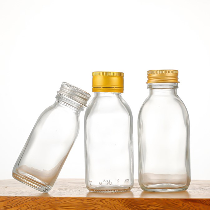 Wholesale Aluminum Cap Transparent Oral Liquid Chemical Reagent and Enzyme Glass Bottle