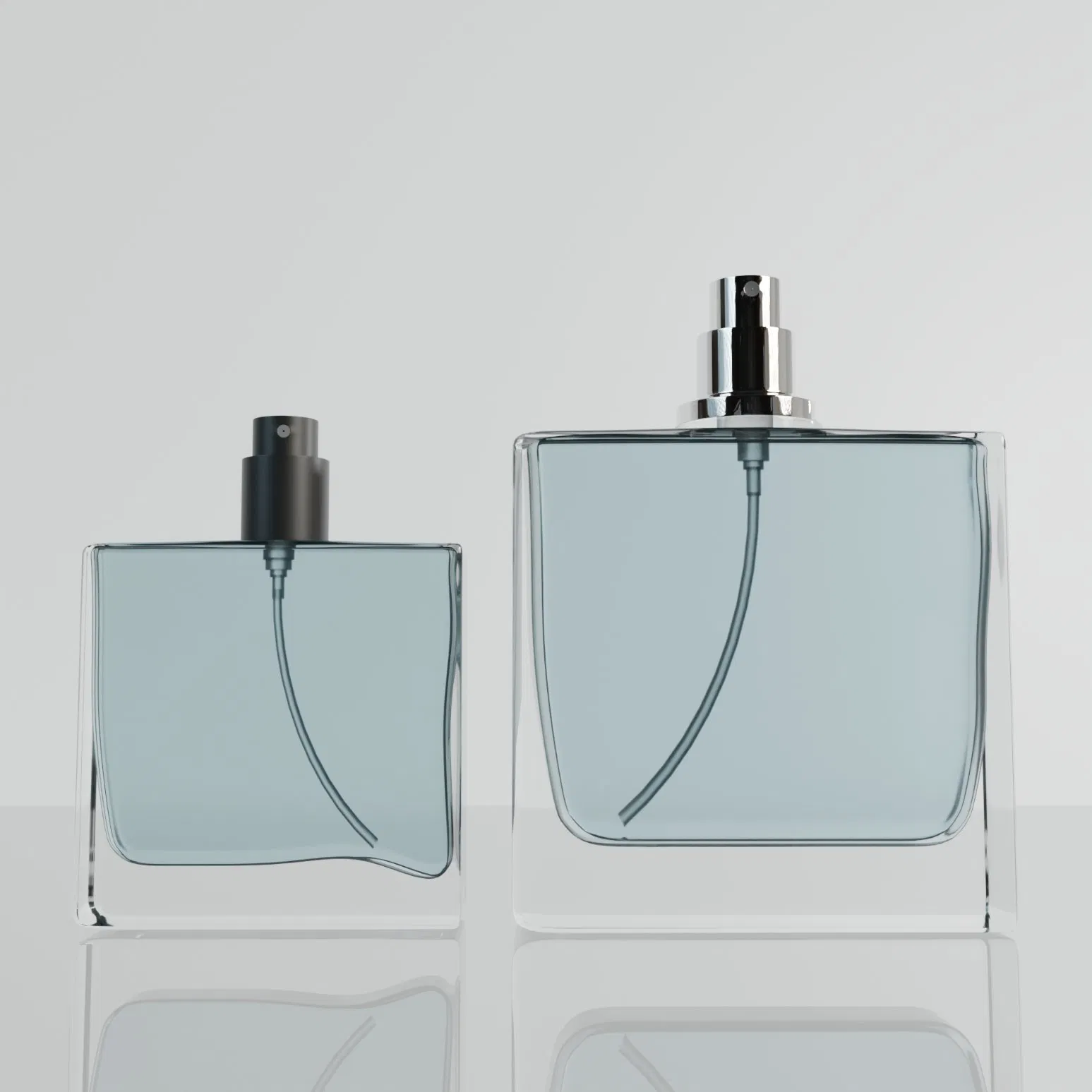 100 Ml Customize Square Wholesale Luxury Packaging Empty Spray Glass Perfume Bottle