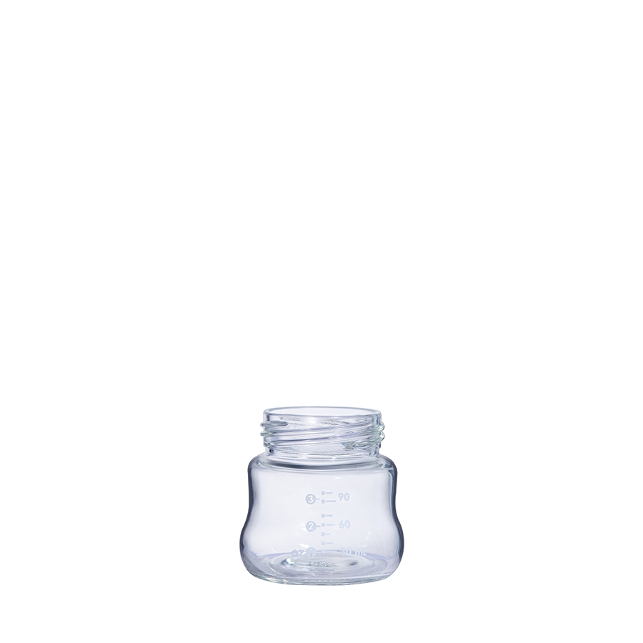 Milk storage bottle 90ml glass for baby feeding bottle