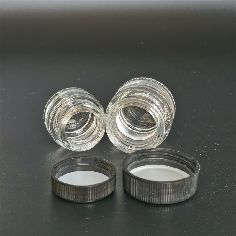 5ml 7ml 10ml Round Shape Reusable Mini Glass Jar Small Slick Container Glass Bottle