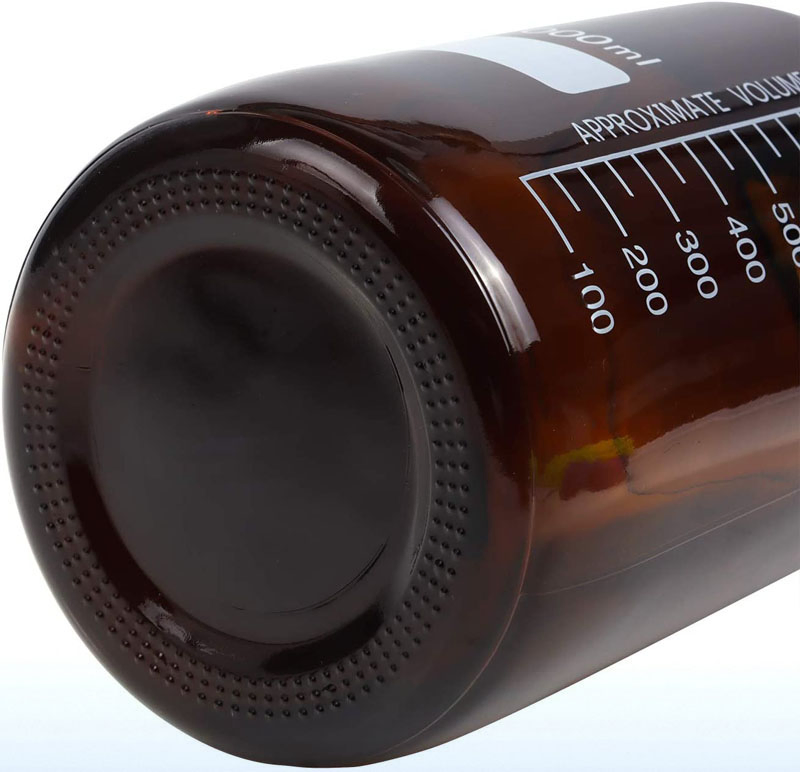 Spot 1000ml Laboratory Research High Borosilicate Glass Bottle Amber Reagent Bottle with Spiral Cap