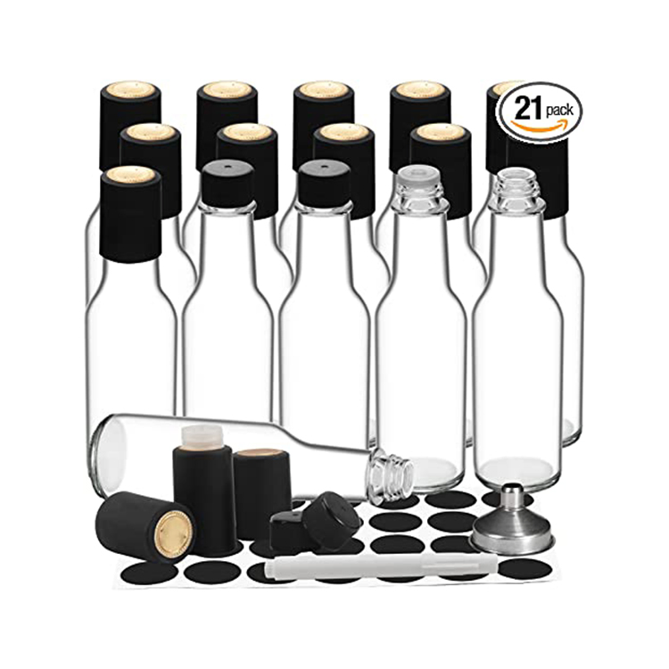 Wholesale Transparent 90ml 150ml 250ml Glass Hot Sauce Bottle Bulk for Ketchup Chili Sauce