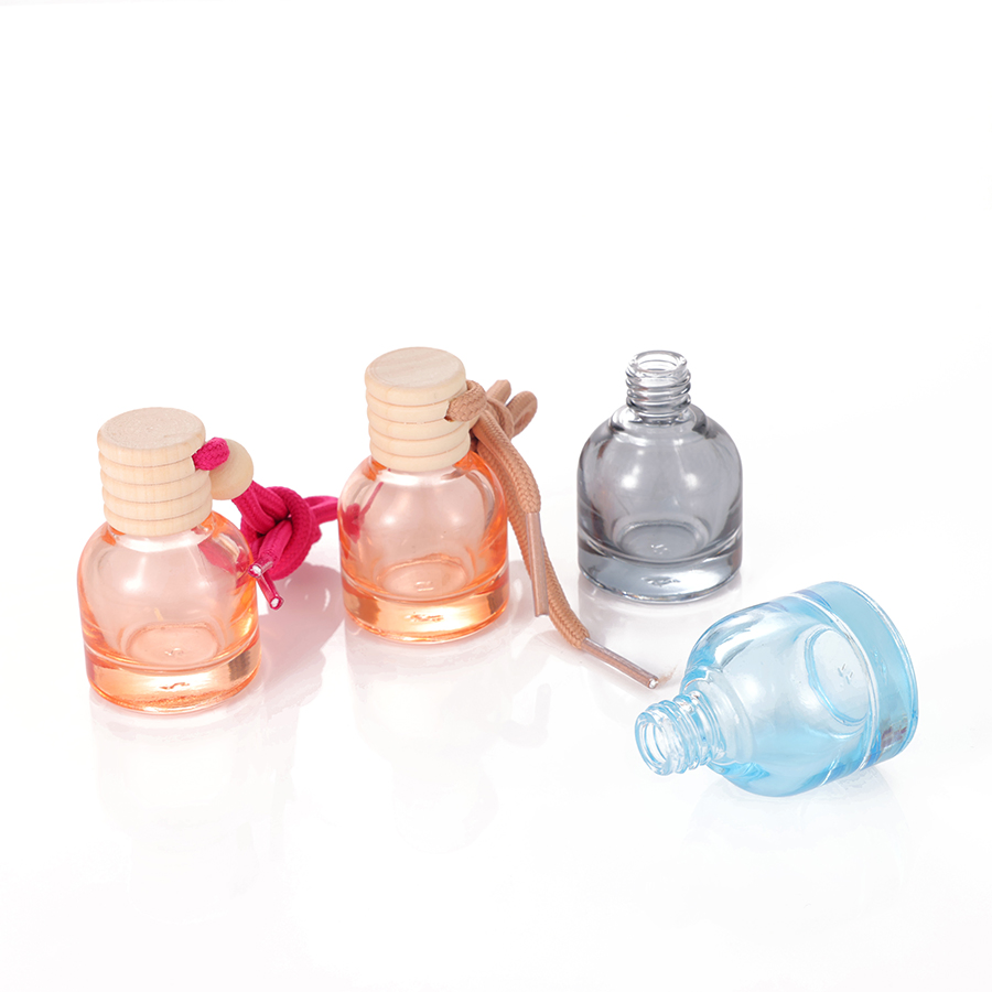 10ml Transparent blue black car air fragrance cleaner perfume accessories scent hanging glass bottle for air freshener