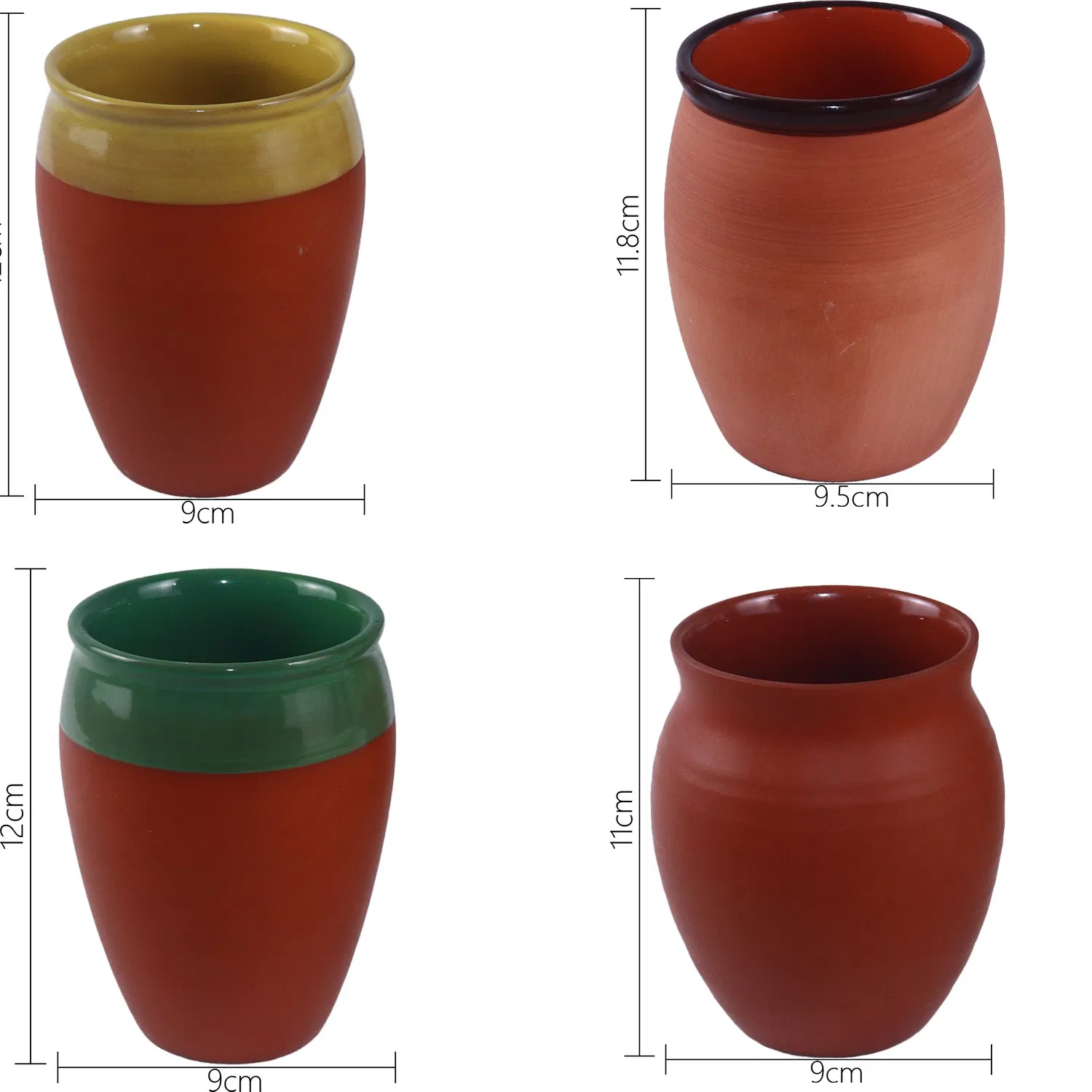 ODM 12oz 14oz 16oz Drinkware Clay Mugs Cups Coffee Wine Juice Cups Without Handles Earthenware Pot Terracotta Mugs