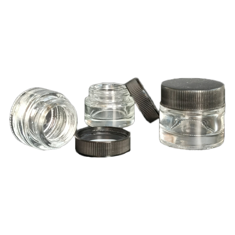 5ml 7ml 10ml Round Shape Reusable Mini Glass Jar Small Slick Container Glass Bottle