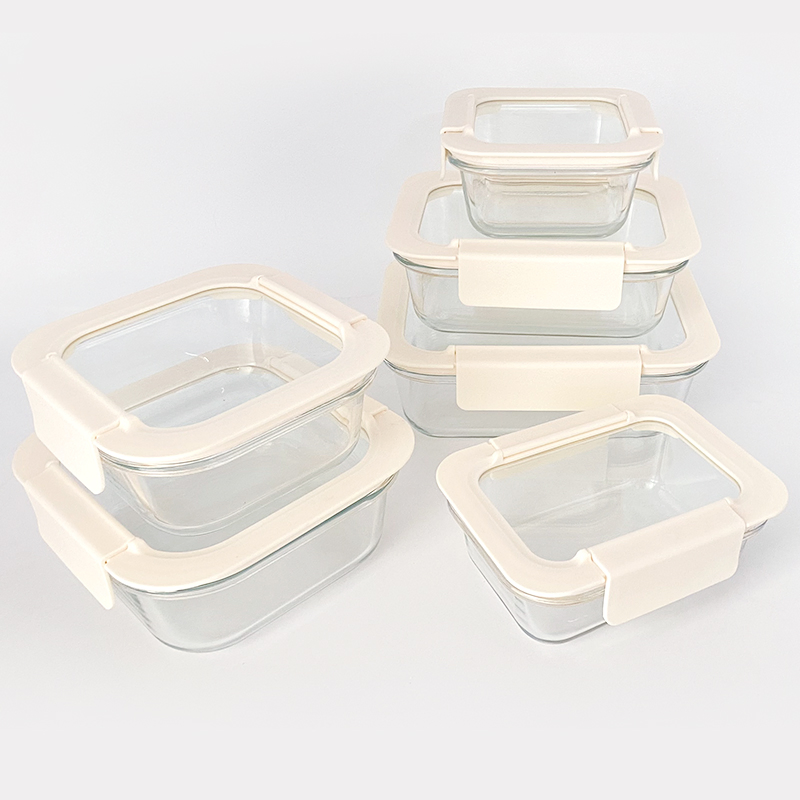 Durable 1040ml Airtight Glass Food Storage with Tempered Glass Lid