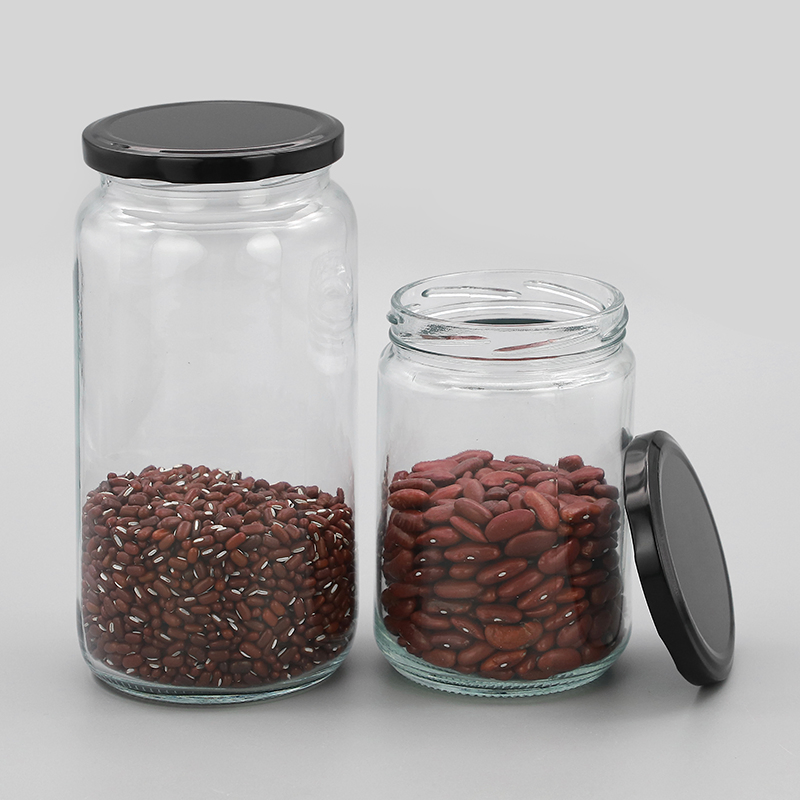 Empty Flint Round Container Storage Glass Jar 100g 120g 150g 180g 200g 240g 300g 500g 750g 1000g Jar Frasco De Vidrio Honey Pickle Jam Food Candle Jar