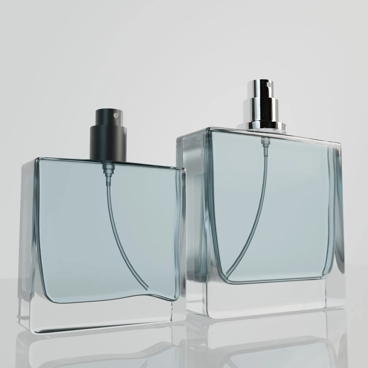 100 Ml Customize Square Wholesale Luxury Packaging Empty Spray Glass Perfume Bottle