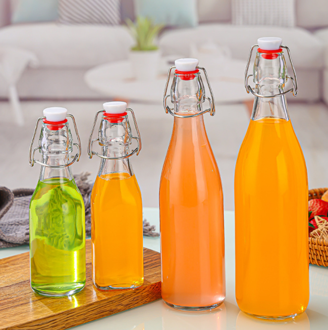 Premium 1000ml Food Grade Clear Glass Water Bottle