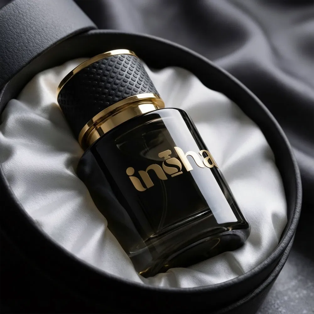Hot Sale Luxury Perfume Bottle Empty Round Black Perfume Bottle 30ml 50ml 100ml Glass Perfume Bottles with Spray Pump and Box