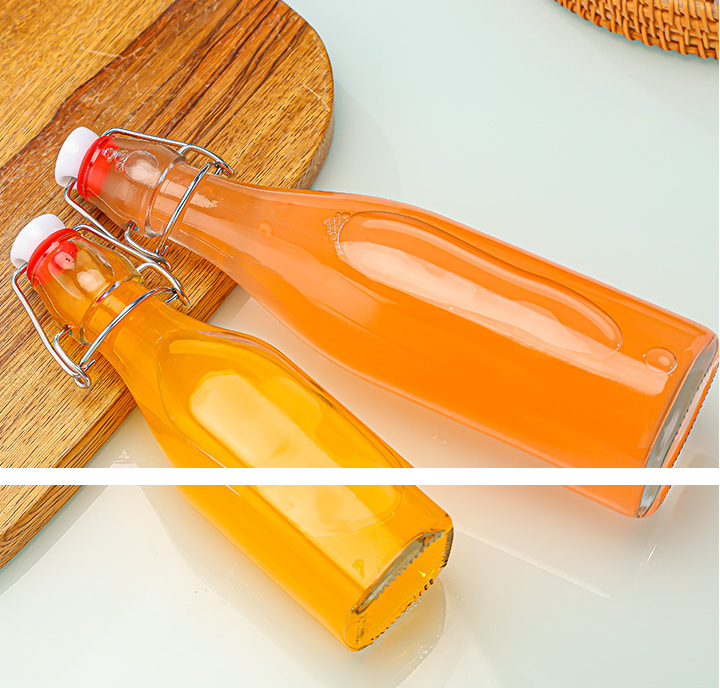 Premium 1000ml Food Grade Clear Glass Water Bottle