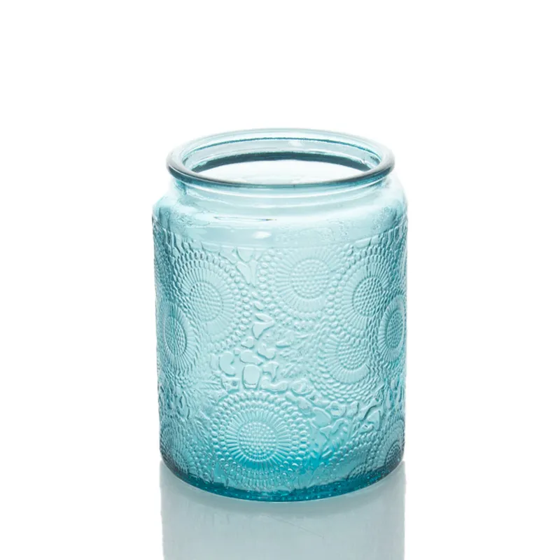 Colorful glass jar
