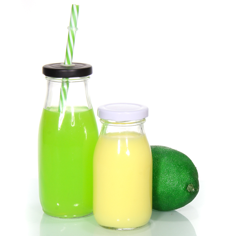 Premium Reusable Glass Bottles for Yogurt, Juice, Coffee, and Milk