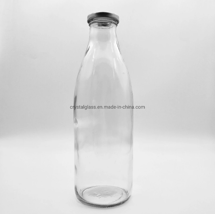 Food Grade Glass Milk or Yogurt Packaging Bottle with Twist off Lid 950ml