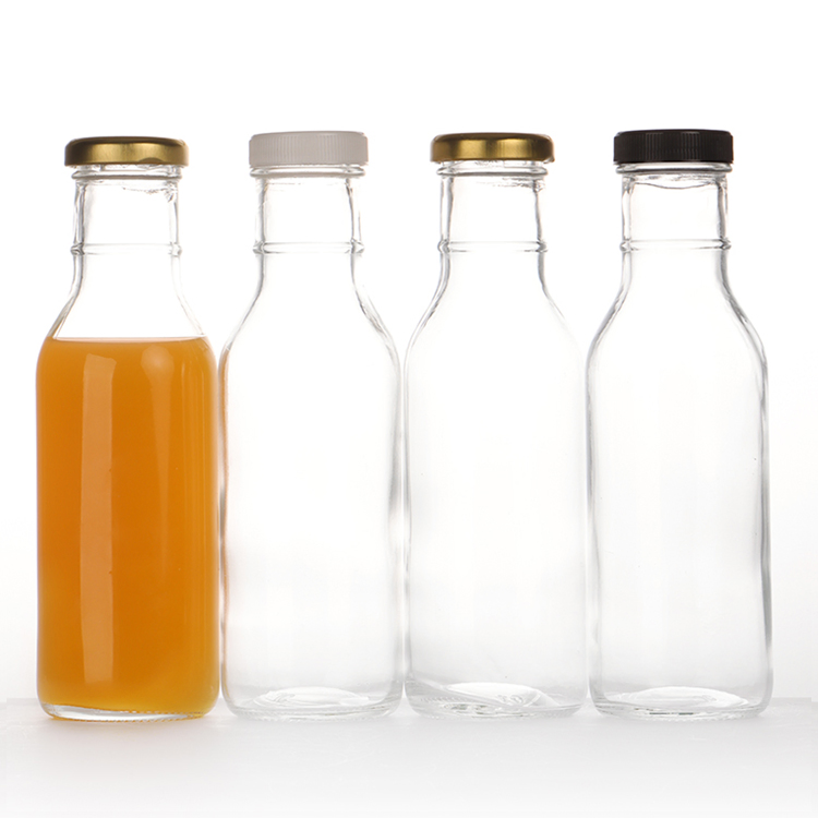 in Stock 8oz 16oz 32oz Transparent Reusable Yogurt Jelly Milk Botella De Vidrio for Juice