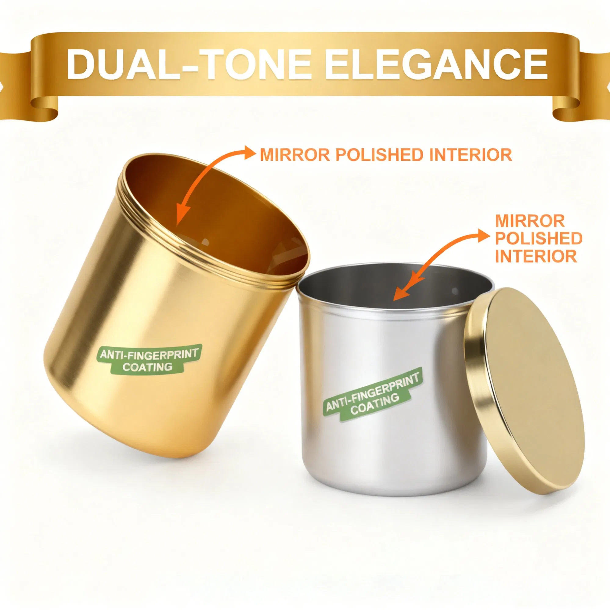 Luxury 8oz 10oz 10 Oz 12oz Metal Gold Glass Aluminum Alloy Jars Christmas Halloween Scented Aromatherapy Soy Wax Custom Empty Candle Jar with Metal Bamboo Lid