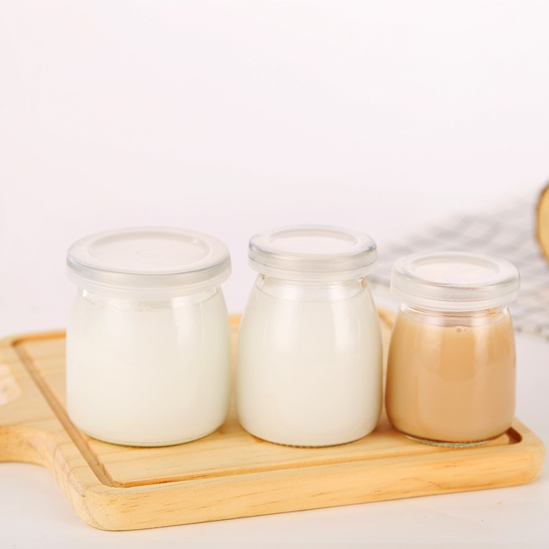 100ml Glass Pudding Jar Empty Honey Jam Yogurt Ice Cream Jar Reusable Glass Food Grade Bottle